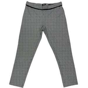 Jones New York Womens Grace Full Length Houndstooth Ponte Leggings